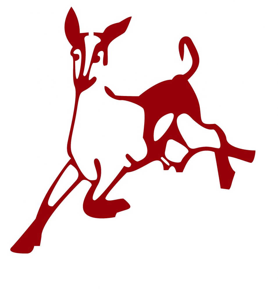 Lively Run Logo Goat maroon